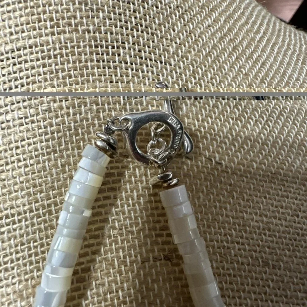 RLM Robert Lee Morris Mother of Pearl and Sterling Silver Necklace